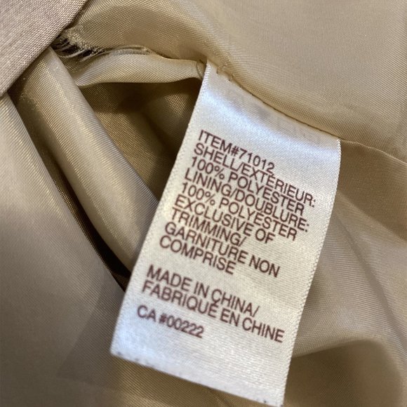 BLOUSE Sleeveless Sz 20W Beige Silk-look Side Zip Mother of the Bride - Picture 10 of 13